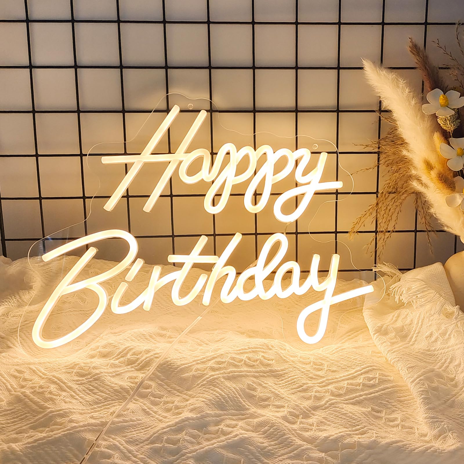 Custom neon sign backdrop for a stylish photo booth